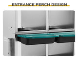 Chicken Nesting Box, 3 Compartment Nesting Box for Laying Eggs, Wall Mount Chicken Brooder Box with 56876769