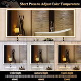 72X32 inch Oversized LED Bathroom Wall Mounted with 3 Color Modes Aluminum Frame Wall W708115598