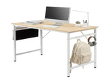 Oak-colored SG001FD P2 particleboard iron pipe 120cm cut-out computer desk with non-woven fabric 27487135