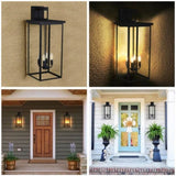 ZUN (Same as W1340119953/L1014) 4-Light Black Outdoor Wall Light (No Bulbs) W1340P206653