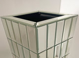 Tall Floor Vase 29.92" Mirrored Floor Vase for Home Decor Large Cube Vase in Silver for Dried 68427713