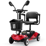 ZUN Foldable Electric Mobility Scooter with Light and Basket – Compact 4-Wheel Travel Wheelchair for 94382812