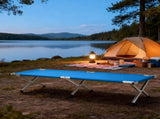 Portable Folding Camping Cot with Carrying Bag Army Blue 48905748