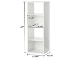 4 Cube Vertical Storage Organizer, White 81087760
