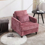 COOLMORE Wood Frame Armchair, Modern Accent Chair Lounge Chair for Living Room,Tufted Club Chair, W395P151906