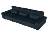 Modern Corduroy 3-Seater Sofa with 3 Throw Pillows, Deep Seat Couch with Soft Ribbed Upholstery and 71433336