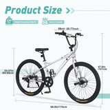 Freestyle Kids Bike Double Disc Brakes 26 Inch Children's Bicycle for Boys Girls Age 12 Years W1019124187
