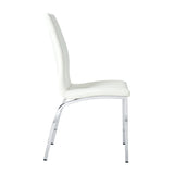 Modern PU seat dining chair living room chair upholstered chair, electroplated metal legs design, W210P226023