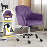 Accent chair Modern home office leisure chair with adjustable velvet height and adjustable casters W1521P189971