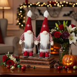 2PCS Set Christmas Gnomes 5.9x4.5x15in Holiday Decor Cute Tabletop Ornaments for Party Gifts & Home 20257806