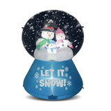 5.9 FT Lighted Christmas Inflatable Decoration, Large Inflatable Snow Globe with Snowman Family, 42777948