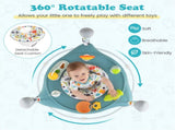 3-Level Height Adjustable Baby Bouncer with Multiple Play Toys, Stable Metal Frame Jumper - Blue 33947624