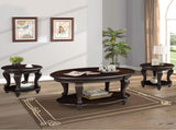 22'' Two Tone Round End Table,Solid Wood Sofa Side Table with Shelf,Living Room Corner Table Easy 04247644