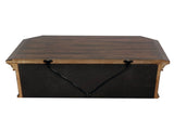 Wooden Nightstand with USB Charger in Espresso Finish B016P251583