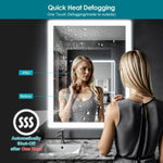 ZUN 32 x 24 Inch LED Backlit Bathroom Mirror with Light, Anti-Fog, Dimmable, CRI90+, Water Proof Vanity 45668272