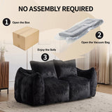 Giant Bean Bag Couch for Adults, Ultra Soft Fluffy Loveseat Bean Bag Sofa, Oversized Chase Lounge 58247801