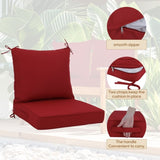 2 PCS Set 24x24 in Outdoor Deep Seat Cushion- Waterproof Fade-Resistant Patio Furniture Cushions 36850417