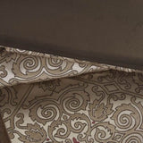 Queen 7 Piece Jacquard Comforter Set with Throw Pillows B03597220