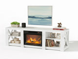 58 inch white double-sided cross fireplace cabinet 149 * 40 * 60cm 18 inch fireplace core 05117543