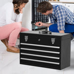 ZUN Metal Tool Box with 4 Drawers Portable Steel Tool Chest with Metal Cylinder Lock and Latch Closure, W3037P241994