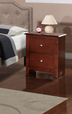 Bedroom Nightstand Cherry Color Wooden 2 Drawers Table Bed Side Table HSESF00F4277