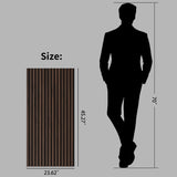 Wood Panels for Wall Slat Wall Panels, 4PC Wood Slat Acoustic Panels for Wall and Ceiling - 3D W347P317959