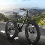 ZUN S26109 26 Inch Fat Tire Bike Adult/Youth Full Shimano 21 Speed Mountain Bike, Dual Disc Brake, W1856121708