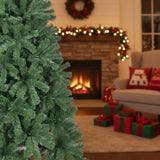 6FT Christmas Tree with 500 PVC Tips Green Artificial Plant Hinged Structure Metal Stand Holiday 41212508