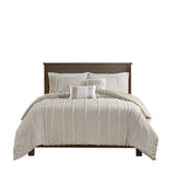 Full/Queen 3 Piece Cotton Yarn Dyed Duvet Cover Set B03595780