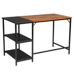 ZUN 120cm Retro Color Black Particleboard Paste Triamine Stitching Computer Desk 00036899