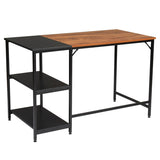 ZUN 120cm Retro Color Black Particleboard Paste Triamine Stitching Computer Desk 00036899