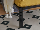 190.5*96.5*45.7cm Bed Height 18'' Simple Basic Iron Bed Frame Iron Bed Black 99872942