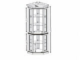 Lighted Corner Curio Cabinet - Display Case for Living Room, Antique Collectibles, Wine & Bar Glass 88585341