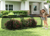 Green 108"x48"x47" Garden Crop Cage with High-Density Nylon Mesh, Plant Protection Tent with 83780871