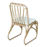 Outdoor PE Wicker Dining Chairs with Washable Cushion Set of 2, Outdoor Rattan chairs for Backyard, N762P236169N