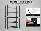 72" Adjustable Height Metal Storage Shelves with Anti-Tipping Kit, Expandable Organizer for Garage & 57259093