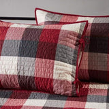 6 Piece Reversible Plaid Daybed Cover Set Red Daybed B03597555