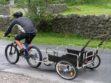Q235 steel pipe 130*80*107cm bicycle trailer rack black 100kg cargo trailer with handrail 85722092