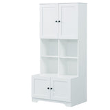 ZUN Tall and Wide Bathroom Floor Storage Cabinet, Bathroom Storage Unit, Freestanding Cabinet with 4 N725P179705K