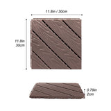 Plastic Composite Deck Tiles Set of 35pcs, Composite Decking Resist Rust, Water, Weather, Easy to W2805P190840