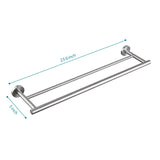 23.6 Inch Double Bar, Bathroom Bar Wall Mount, 304 Stainless Steel Bathroom Racks 71608347