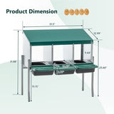 Nesting Boxes for Chickens, 3 Holes Chicken Nesting Boxes with Legs, Chicken Laying Box with Lid 92102638