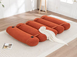 Adjustable Floor Sofa, Corduroy Lazy Sofa with Adjustable Straps for Versatile Configurations, W1170P365599