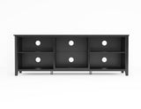 ZUN TV Stand Storage Media Console Entertainment Center,Tradition Black 51353507