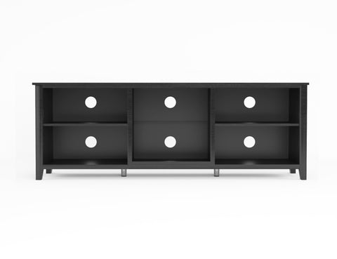 ZUN TV Stand Storage Media Console Entertainment Center,Tradition Black 51353507