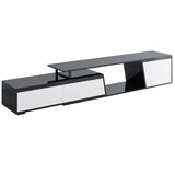 U-Can Modern, Minimalist Rectangle Extendable TV Stand, TV Cabinet with 2 Drawers and 1 Cabinet for WF311369AAB