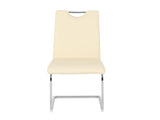 Modern Light Yellow PU dining chair living room chair upholstered chair, electroplated metal chair W210P375168