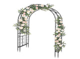 134*59*213cm Double Layer Iron Art Arc Top Iron Arch Black 57071118