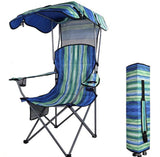 Multicolor Camp Chairs With Shade CanopyFolding Camping Recliner With Carrying Bag 17251141