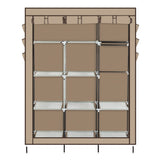 69" High-leg Non-woven Fabric Assembled Cloth Wardrobe Beige 18862111